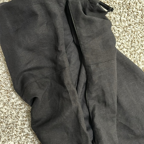 Abercrombie & Fitch off the shoulder black linen dress 2 NWT - Picture 10 of 10